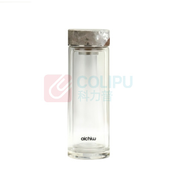 爱奇屋 aichiw 双层钛玻璃杯 AI-TBY002 330ml (颜色随机发货)