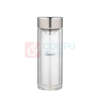 希诺 HEENOOR 双层玻璃杯商务泡茶杯 XN-9102 360ml