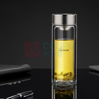 希诺 HEENOOR 双层玻璃杯商务泡茶杯 XN-9102 360ml