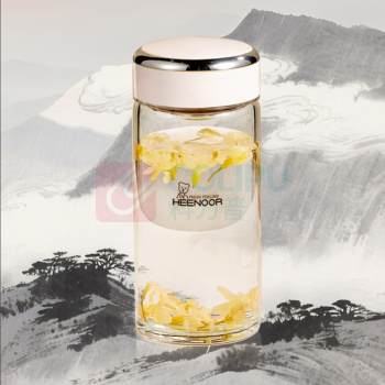 希诺 HEENOOR 单层高颜值花茶玻璃杯 XN-9061 430ML