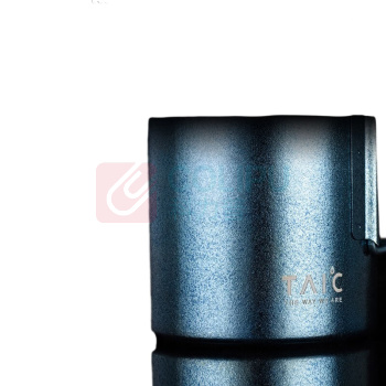 太可 纯钛马克杯 B0329-1605 320ml 带盖带把柄 (莫奈·瀚海蓝)