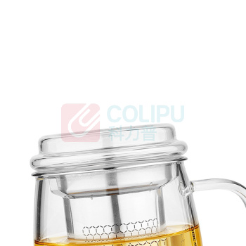 紫丁香 LILAC 带盖过滤玻璃水杯 S118 430ml φ8.5cm*11.8cm