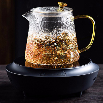 天喜 TIANXI 锤纹玻璃茶壶 TBL171-450 450ml  加厚过滤飘逸杯煮茶水壶耐高温