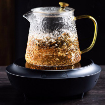 天喜 TIANXI 锤纹玻璃茶壶 TBL171-450 450ml  加厚过滤飘逸杯煮茶水壶耐高温