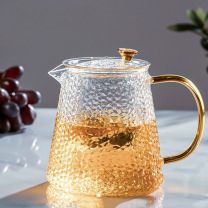 天喜 TIANXI 锤纹玻璃茶壶 TBL171-800 800ml  加厚过滤飘逸杯煮茶壶耐高温泡茶器