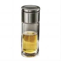 孔雀 茶水分离玻璃杯 PCB-B03(S) 300ml (钢本色)