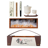 菲米生活 常来-愉悦套装茶具套装 Y-256CL 紧压白茶,折扇,香炉,线香,流动沙画