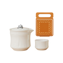 菲米生活 茶韵丝情礼盒 Y-D252Y 丝巾*1+茶具套组*1