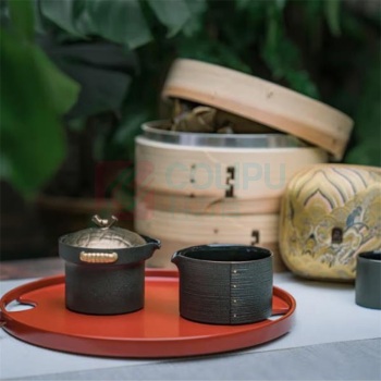 万仟堂 EDENUS 功夫茶具套装 1壶1海2杯1便携包 (星砂釉)