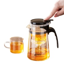 天喜 TIANXI 天喜(TIANXI) 玻璃茶壶耐热茶具套装飘逸杯泡茶杯泡茶器泡茶壶茶水分离杯 750ml