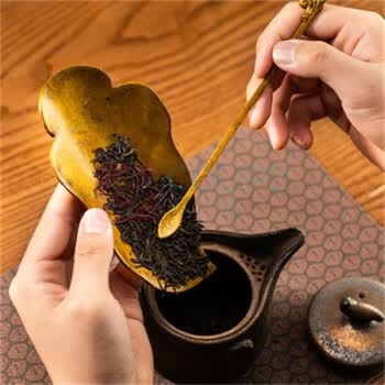 朱炳仁 茶则茶拨套装 龙鱼来财 茶则约150*79*18M/约0.16KG 茶拨约190*10*5M/约14G