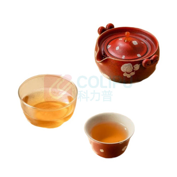 万仟堂 EDENUS 大唐风华快客杯 1壶2杯1便携包 (漆红釉)