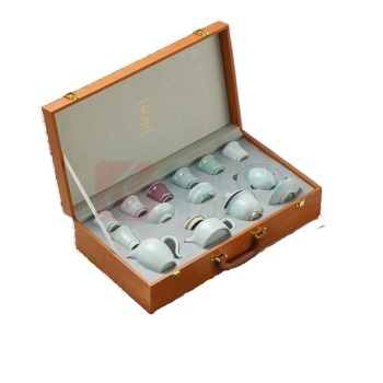 宋蕴 双师联名款汝窑茶具套装 茶壶*1 盖碗*1 茶杯*7 茶宠*1 公道杯*1 茶漏组*1