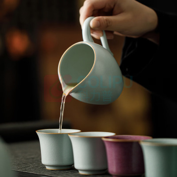 宋蕴 双师联名款汝窑茶具套装 茶壶*1 盖碗*1 茶杯*7 茶宠*1 公道杯*1 茶漏组*1