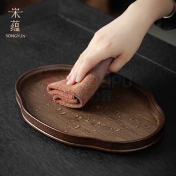 宋蕴 李桂莲汝窑旅行茶具套装 手抓壶*1 茶杯*4 茶盘*1 茶巾*1 宋蕴天青芳华小套组盒装