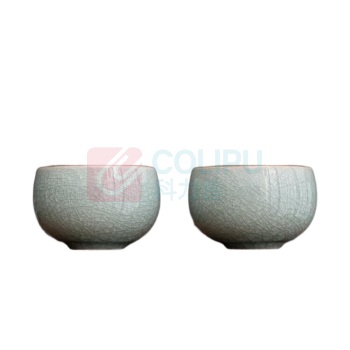 苏氏陶瓷 SUSHI CERAMICS 汝窑冰花釉禅悟杯 J0673 110ml 2个/套