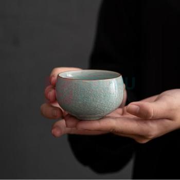 苏氏陶瓷 SUSHI CERAMICS 汝窑冰花釉禅悟杯 J0673 110ml 2个/套