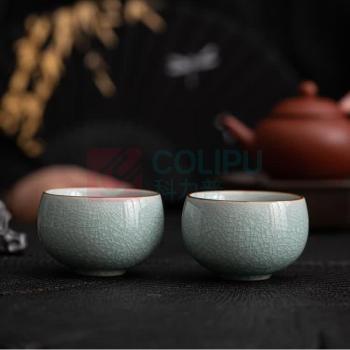 苏氏陶瓷 SUSHI CERAMICS 汝窑冰花釉禅悟杯 J0673 110ml 2个/套