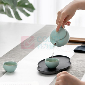 万仟堂 EDENUS 茶具套装 云起·随手礼 1壶2杯1盘 (颜色随机)