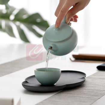 万仟堂 EDENUS 茶具套装 云起·随手礼 1壶2杯1盘 (颜色随机)