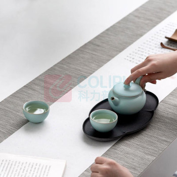 万仟堂 EDENUS 茶具套装 云起·随手礼 1壶2杯1盘 (颜色随机)
