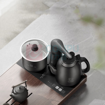 吉谷 电烧水壶+茶具 TC006E 1.2L全自动上水茶盘茶壶+茶具一套(盖碗1滤网1公道杯1水洗1茶罐1花插1杯垫6干泡盘1)