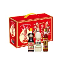 鲁花 调味品礼盒 中国味至同全畅享D款 糯米白醋500ml+特级金标生抽500ml+烹调料酒500ml