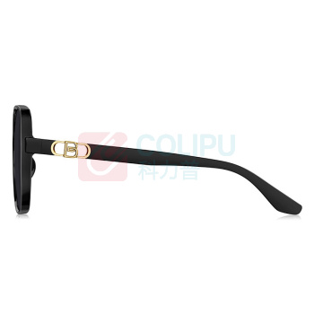 暴龙 优雅魅力方框太阳镜都市女款大框墨镜 BL5098 C10 28.2g (黑色)