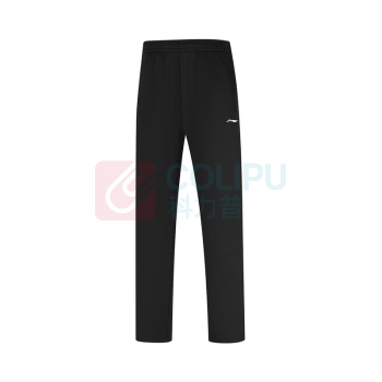 李宁 LI-NING 男款直筒卫裤 AKLW767-1 L (黑)