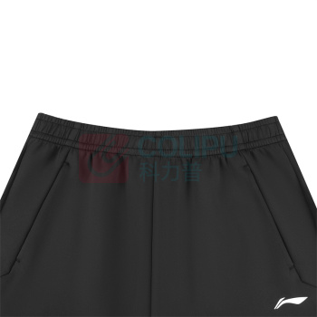 李宁 LI-NING 男款直筒卫裤 AKLW767-1 L (黑)