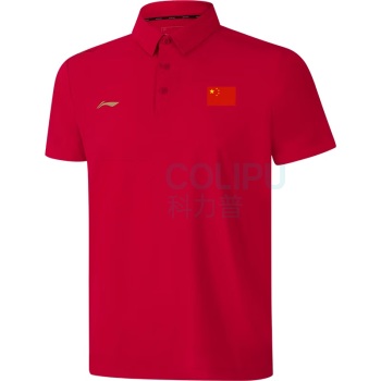 李宁 LI-NING 男款运动短袖T恤 APLV828-4 L (公牛红)