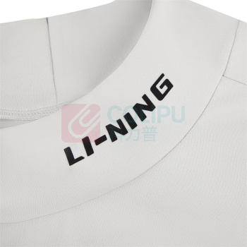 李宁 LI-NING 女半高领长袖T恤 ATLW340-4 M (川石灰)