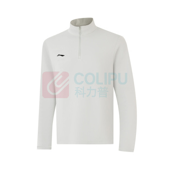 李宁 LI-NING 男半拉链长袖T恤 ATLW339-2 3XL (川石灰)