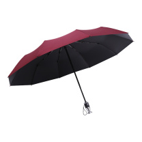 安赛瑞 车载雨伞 760035 32×6cm 10骨 黑胶布+铝合金+ABS (红色)