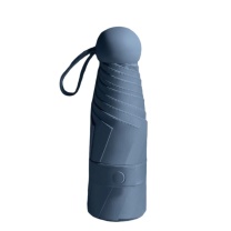 三极 手动纯色系列晴雨伞 TP7052 八骨五折 撑开直径:106cm (雾霾蓝)