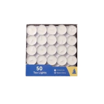 塔夫曼 蜡烛 无烟 50粒 (白色)