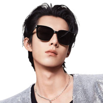 暴龙 眼镜方框男女款偏光防晒太阳镜 BL3151C10 亮黑色(偏光)