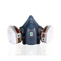 3M 防毒面具套装 720P (7件套半面具7502*1滤毒盒6001cn*2滤棉5n11*2滤棉盖501*2)