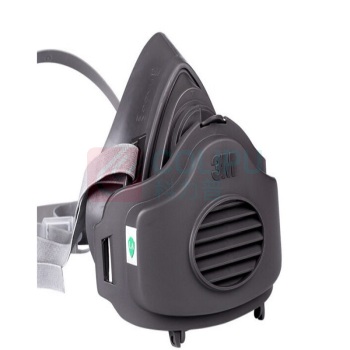 3M 半面罩呼吸器 XH003896871 3200面具+3001滤毒盒 (灰色)
