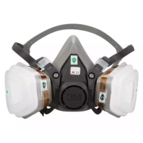 3M 防护面罩 3M6200半面型双罐式防护面罩 