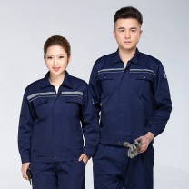耐典 男女防静电长袖工作服上衣裤子套装 180/2XL (藏蓝色)