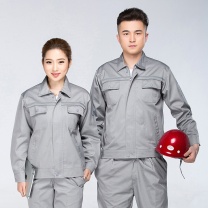 耐典 男女防静电长袖工作服上衣裤子套装 180/2XL (灰色)