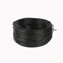中云智创 塑料PVC扎线包塑光缆通信绑扎带圆形铁芯扎丝绑线 ZX1X100B 铁芯直径1.0mm (黑) 100米/卷