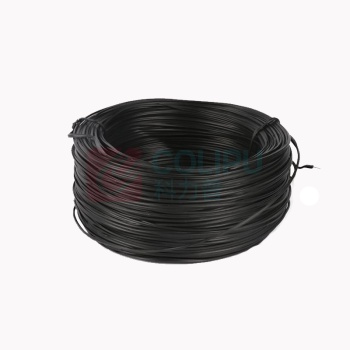 中云智创 塑料PVC扎线包塑光缆通信绑扎带圆形铁芯扎丝绑线 ZX1X200B 铁芯直径1.0mm (黑) 200米/卷
