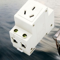 天正 插头 250V 模数化 (白) 材质：铜