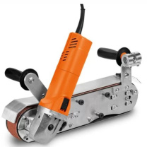 泛音 砂带打磨机 GHB 15-50 定额消耗功率:1.5KW，电压:1X230v，空转转速:8500 1/min，砂带尺寸:50X1000mm，电线长度:4m，重量:5.6kg (橘黑色) 供货范围：1x砂带打磨机，1 x 砂带，50 x 1 000 mm(颗粒粗细度 36)