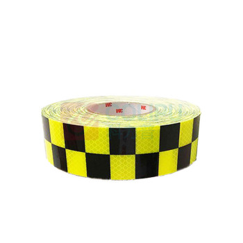 3M 反光贴纸 5cm*1m 方格黄黑 