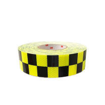 3M 反光贴纸 5cm*1m 方格黄黑 