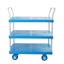 连和 三层双扶手超静手推车 PLA150-T3-D 720*480*910MM 尼龙支架天然橡胶轮 承重:150KG