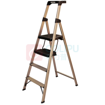 稳耐 四步宽踏板家用梯 234T-3CN 163*58*15cm (香槟色) 1台/包